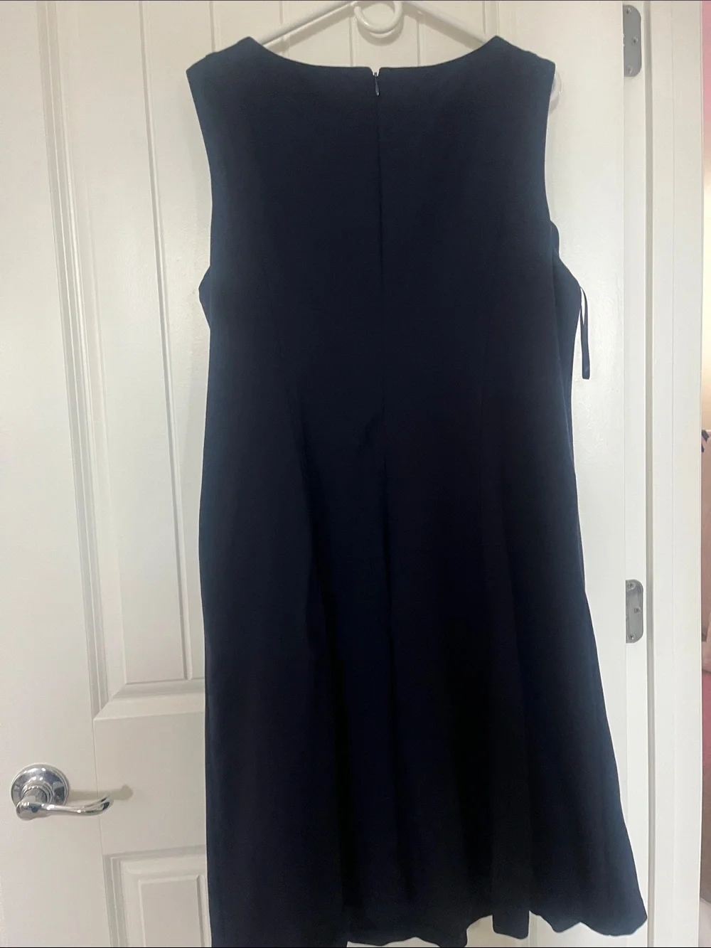 Talbots Navy Sleeveless A-Line Midi Dress - Picture 5 of 7